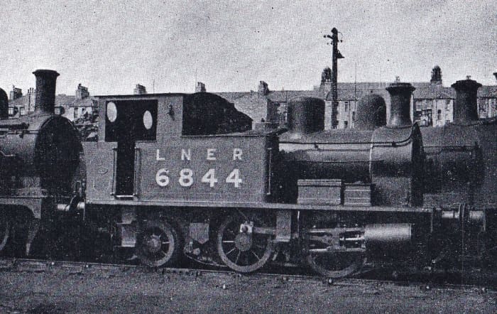 Class Z4 0-4-2 tank engine was bought in 1916 from Manning Wardle of Leeds. She's seen here at Kittybrewster shed on the former GNoSR system