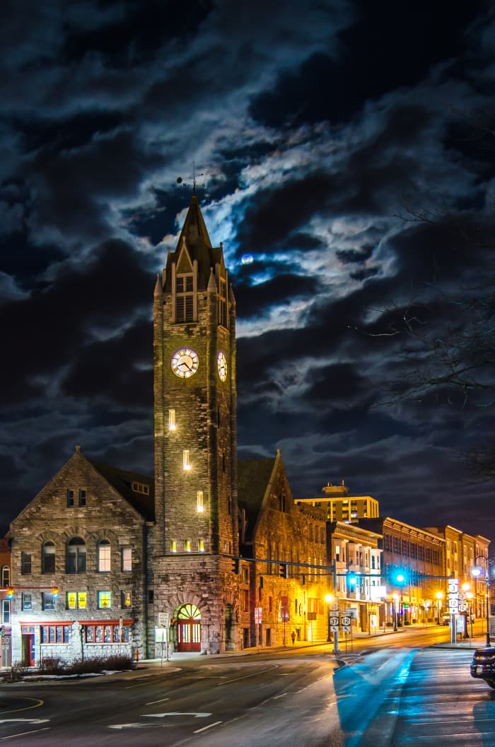 Clock on Public Square (Watertown, New York)
