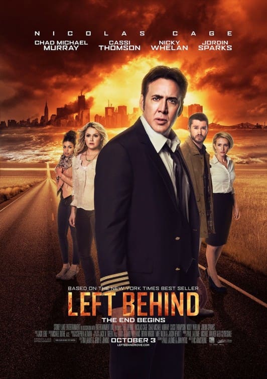 Why the eff are these people standing in the middle of the road? One or two or all of them hopes to be run over for appearing in a Nic Cage movie.