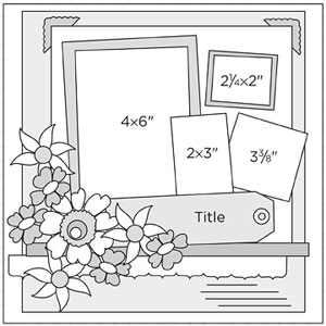 A scrapbook sketch is a quick way to create a page or a layout in the least amount of time Just go to your browser, type in scrapbook sketches and chose images. You will find sketches for just about any theme.