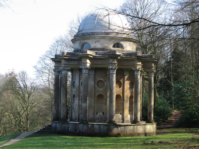 The Gardens at Rosings where Mr. Darcy proposed to Elizabeth in Pride and Prejudice are actually the Gardens of Stourhead. This is the Temple of Apollo.