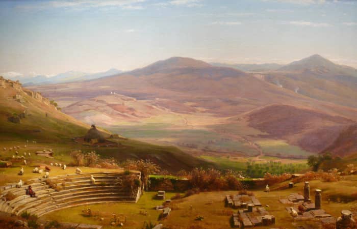 "Thomas Worthington Whittredge (May 22, 1820 - February 25, 1910) was an American artist of the Hudson River School" . . .