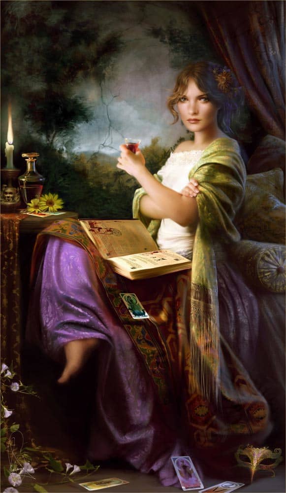 This artist's rendidtion of the Goddess Nemesis is by Melanie Delon, a wonderful contemporary artist