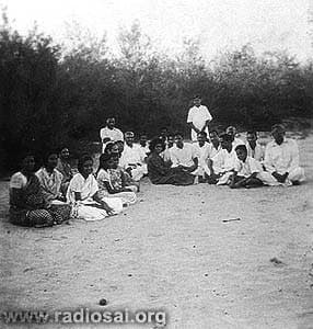 There used to be small groups of 20-30 people who assembled with Him on the river-banks or river-bed as the case might be.