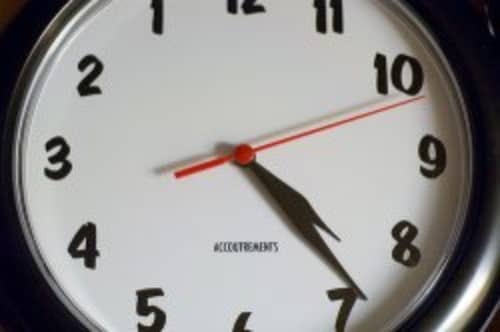 This is a clock that we purchased for teaching my boys to tell time. It has the minutes printed smaller just inside the hour numerals