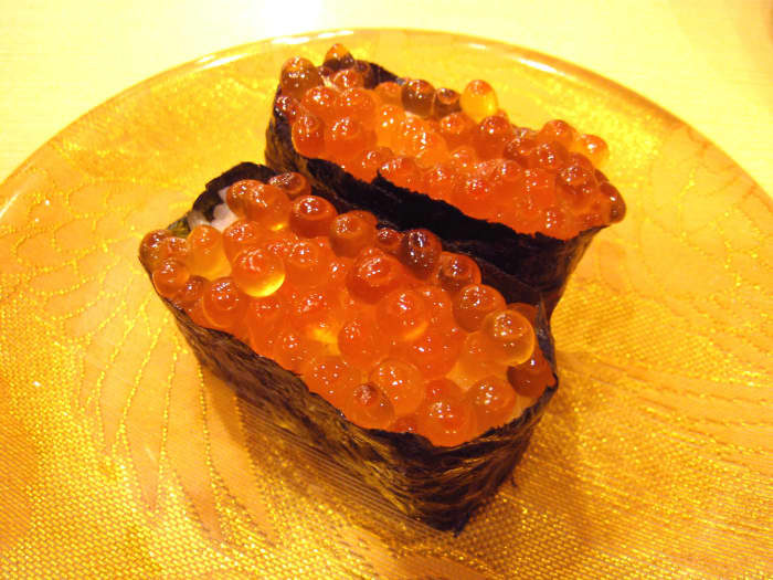 Sushi offerings like salmon roe may be a little too ambitious if you're new too sushi, both in consistency and flavor.