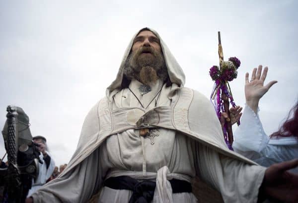 This is the sort of image we associate with the druids, this one at Stonehenge, summer solstice, 2011 - courtesy National Geographic