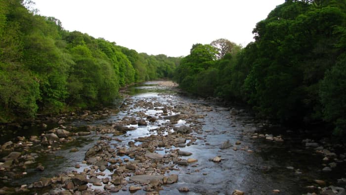 The River South Tyne near Lambley, a wild part of the county to build a railway