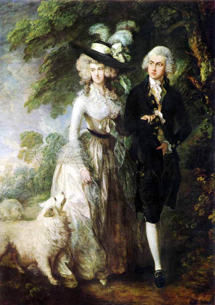 Thomas Gainsborough painted The Morning Walk, a portrait of Mr. and Mrs. William Hallett in 1785.