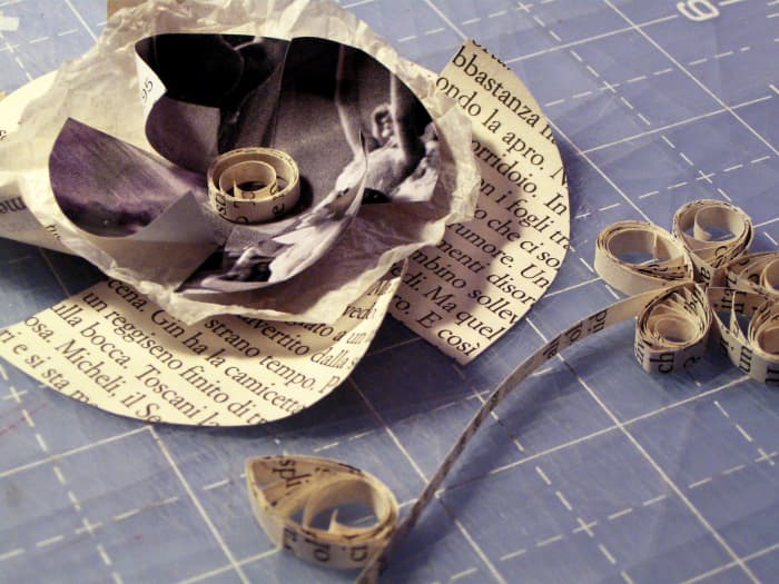 Embellish greeting cards, gift tags, wall hangings, banners, and more with simple DIY book page flowers.