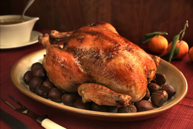 Capons are so large at slaughter you shouldn't be embarrassed to mistake it for a small turkey or some other fowl.
