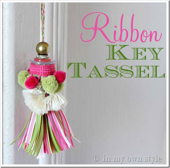 You can use ribbon scraps to make this delightful ribbon tassels. You can also use this same idea for a pull chain for a bedroom fan.