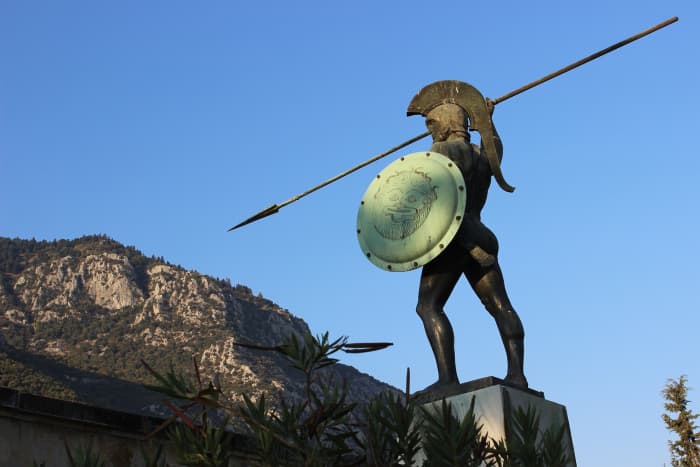A Spartan Warrior. One of the 300.The Battle of Thermopylae was fought between an alliance of Greek city-states, led by King Leonidas of Sparta, and the Persian Empire of Xerxes I over the course of three days