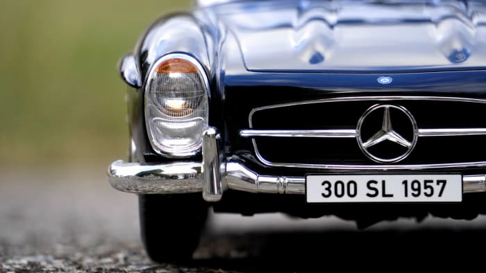 This image is relevant for as well as being of a Mercedes Benz 300 SL, it is also a 1957 model. So am I.