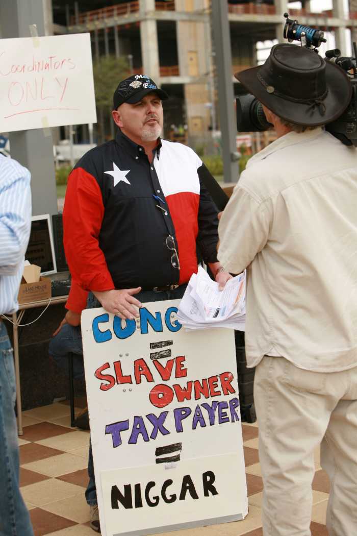 All is fair in a drawn-out ideological war; the Tea (Baggers) parties are a den of racism which discredits the message they are putting across