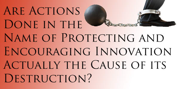 Those who wrtoe the patent laws had no idea that today's innovtions in technology will increase the quantity and vaireity of patents filed every day. Every potential new piece of technology is a landmine waiting to happen.