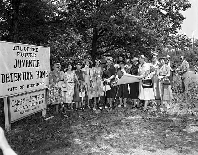 Breaking Ground, New Detention Center, Richmond, Virginia, June 14, 1956. (No none restrictions on publication)