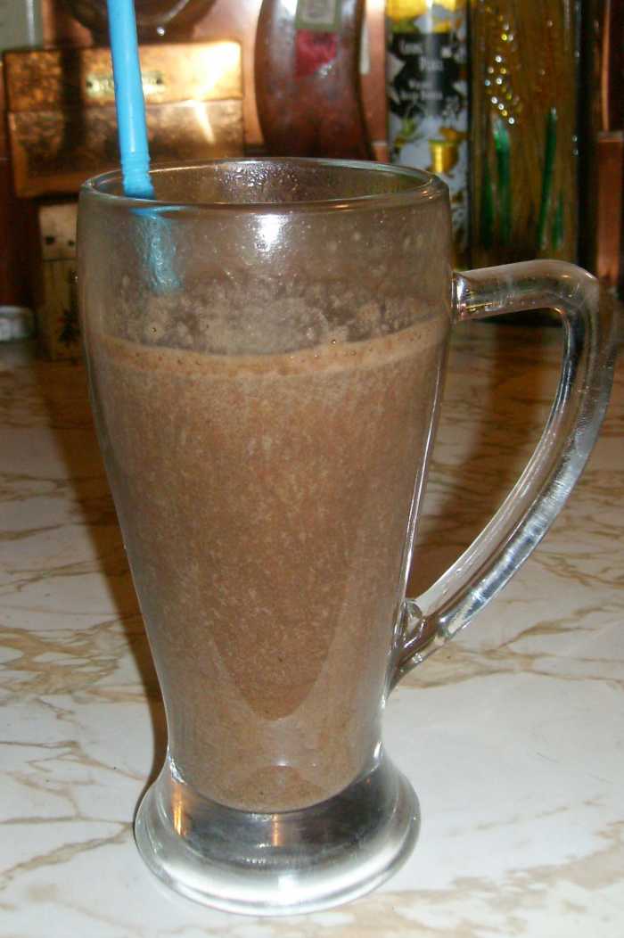 Great flavor with the chocolate, and I've got to believe it's a healthy milkshake with the banana, right?