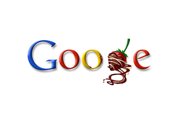 Valentine's Day 2009- caused controversy as people thought the doodle team had left the 'L' out. They were inundated with forum posts! In fact the green L was the stem of the strawberry.