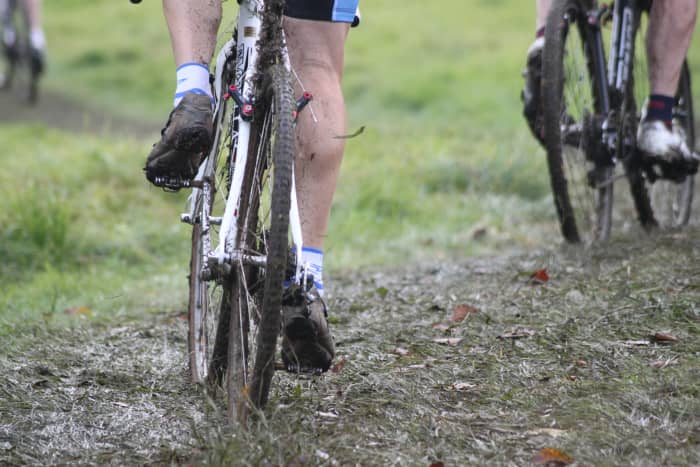 The mud and tracks can tell more of a story than a full size image of a cyclist on their bike. It's a battle between your creative urges and money-making images