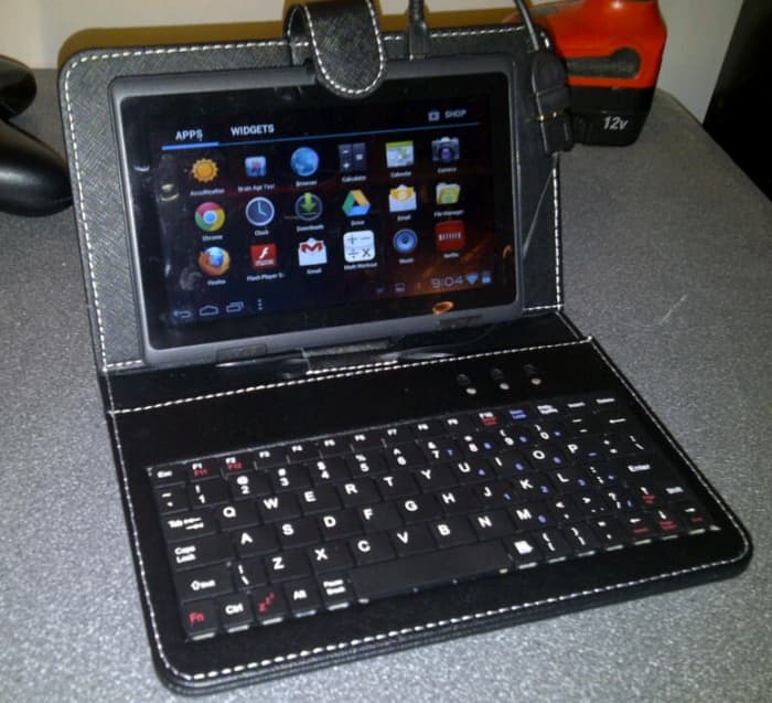 Android Tablet with USB keyboard for under $100: the USB keyboard/cover costs $12.97