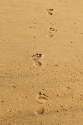 Footsteps on the sand - Corns affect thousands of people all over the world.