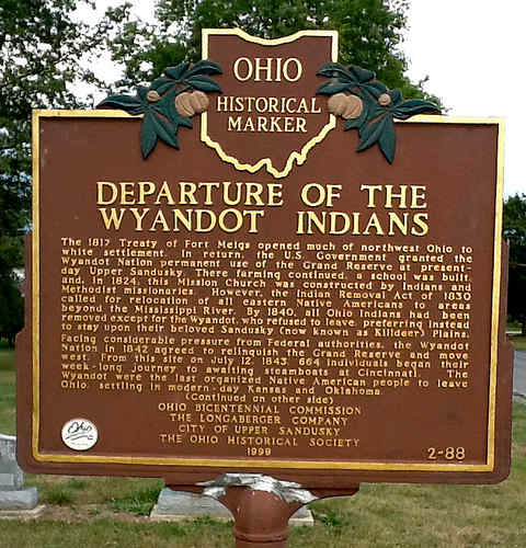 This marker text is about only the Sandusky Wyandot and a few Anderdon Wyandottes/Wyandots who went to Kansas. There were and are other groups as well.