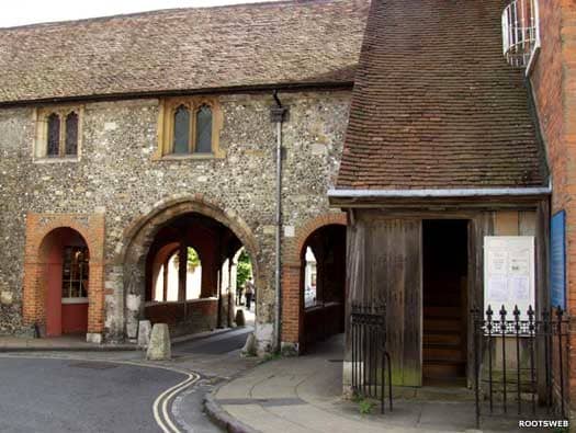 Winchester, England today. The medieval King's Gate (south) in Winchester (Venta) was built over the sight of the Roman south gate around 1300-800 years after the original gate was blocked up.