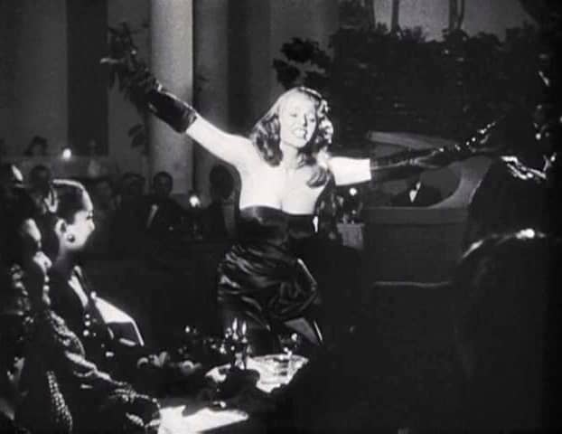 Rita Hayworth in the 1946 movie "Gilda": she had the strong, shapely legs of a dancer, and voluptuous curves all in the right places.