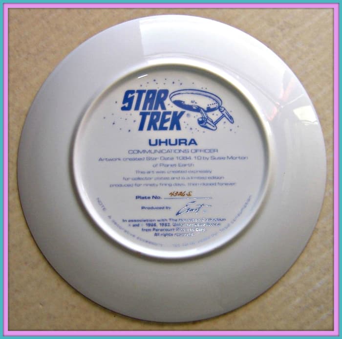 Certificate of Authenticity or COA comes with the plate and has matching number that corresponds with the back of the plate. Each plate in this collection measures 8.5".