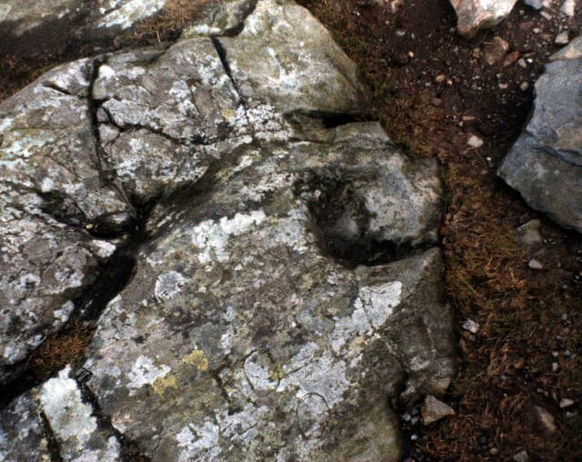 According to legend, this is the hoofprint made by Arthur's horse during his battle with the dreaded "Afanc".