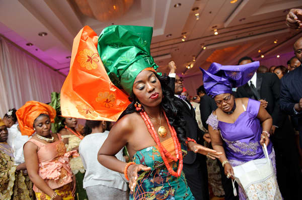 Nigerian wedding parties are full of fun and dancing