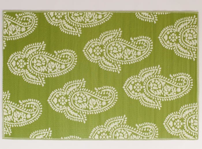 Green Paisley Urban Floor Mat from World Market. The green shade is cheerful, and the paisley print is timeless.