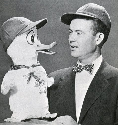 The other was in voice actor Jimmy Weldon's Webster Webfoot puppet he performed on local children shows