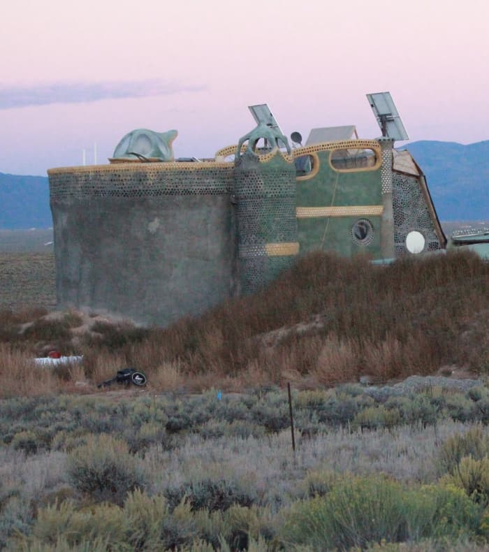 Earthship near Taos, New Mexico. Earthships are not only made to be practical, but aesthetically pleasing, as well.