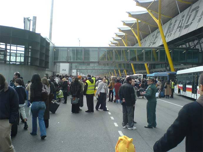 The bombing at the Madrid Airport in 2006.