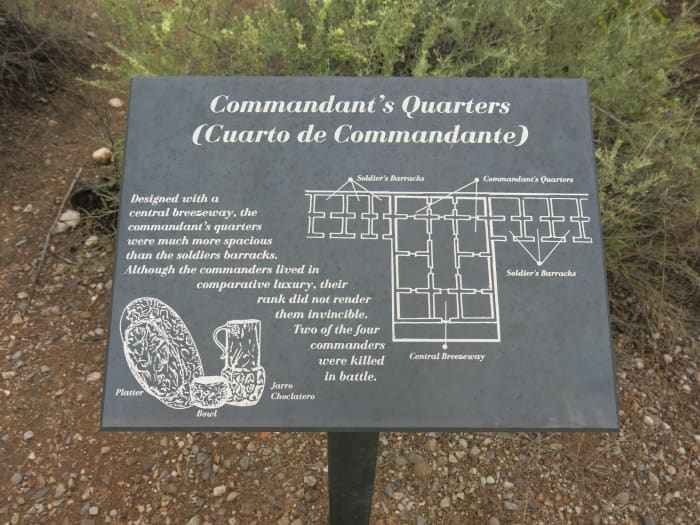 Sign Showing Layout of Commandant's Quarters in Presidio Santa Cruz de Terrenate