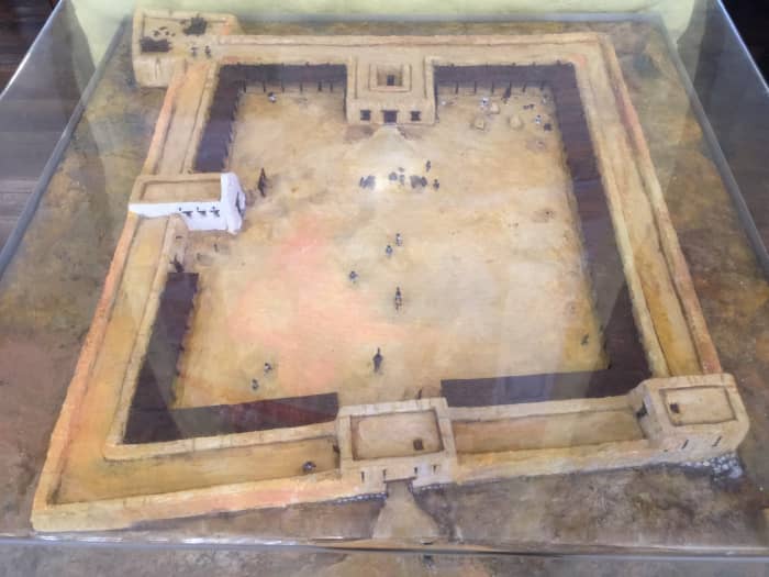Model depicting Presidio Santa Cruz de Terrenate as it appeared in 1780