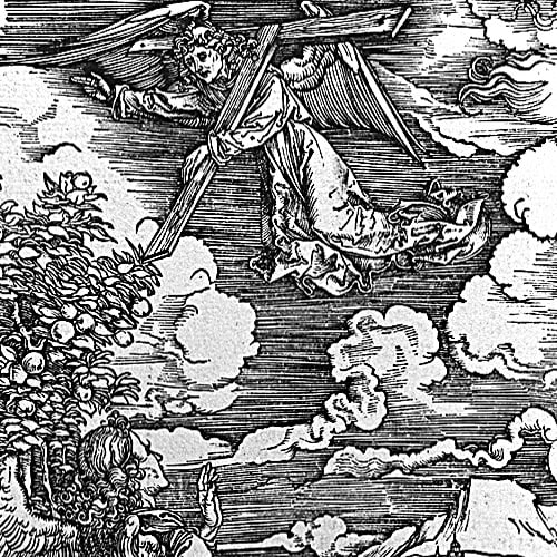 Here we show another portion of "Four Angels Staying the Winds and Signing the Chosen" by Albrecht Durer.