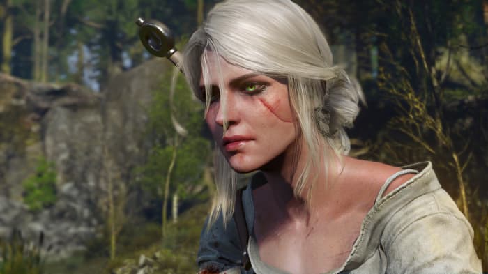 Ciri as she appears in Witcher 3: Wild Hunt. Don't worry, you'll hear all about that facial scar, several times.