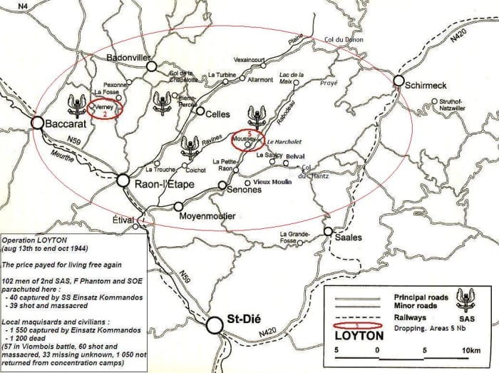 The area of operation in which the SAS were to create their disturbance. Unluckily, due to faulty intelligence the men were dropped into the middle of an area held by the Panzer corps