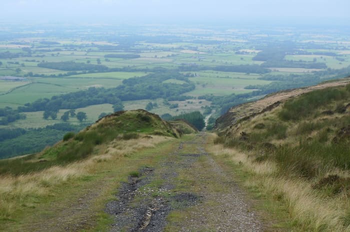 Ingleby Incline now, looking down over the northern rim of the Cleveland Hills towards the Stokesley plain
