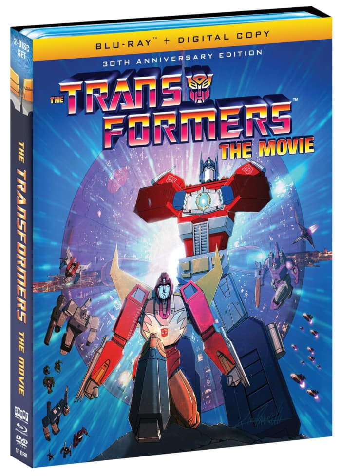 The new Blu-ray cover for "The Transformers: The Movie" by comic book artist Livio Ramondelli.