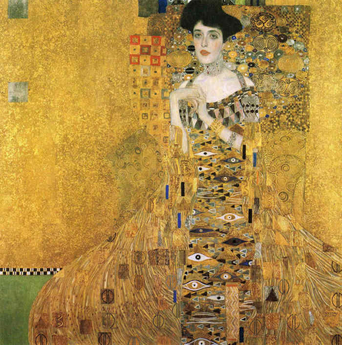 Portrait Of A Woman In Gustav Klimt Style On Craiyon