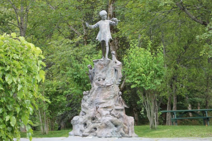 The Peter Pan Statue in Bowring Park, erected by Sir Edgar Bowring in memory of his granddaughter.