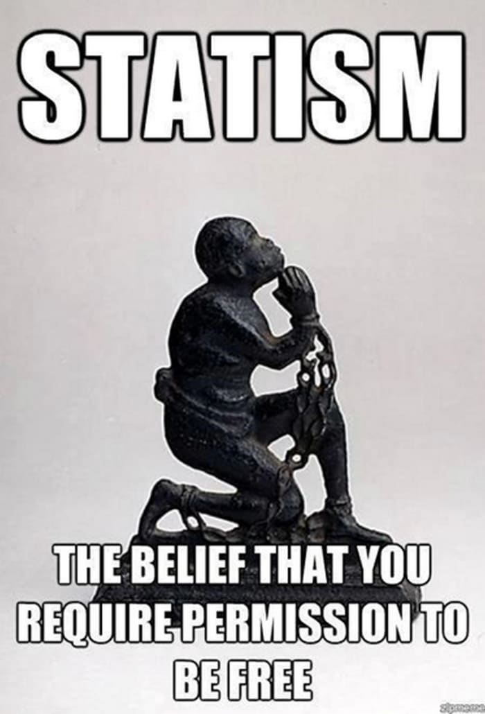 "Simply put, statism and authoritarianism are the beliefs that rich white or Jewish men in either banks or corporations know what is best for you." -- theblacksphere.net