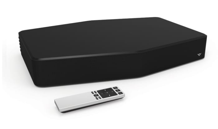 Vizio sound stands weight roughly 10 pounds, feature Bluetooth connectivity, and are capable of being mounted on a wall.