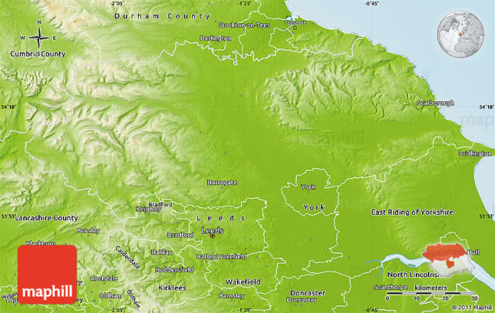 Yorkshire's lumps and bumps. To the west the Dales (more dales than moorland) and Pennines, a north-south range of high hills and mountains. The Wolds lie to the south-east of York, the North Yorkshire Moors to north-east (more moorland than dales)
