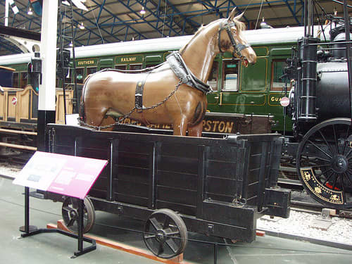 A horse 'Dandy'' wagon seen at Locomotion Shildon - one of these ran at the tail of trains for the horse to ride in when going downhill