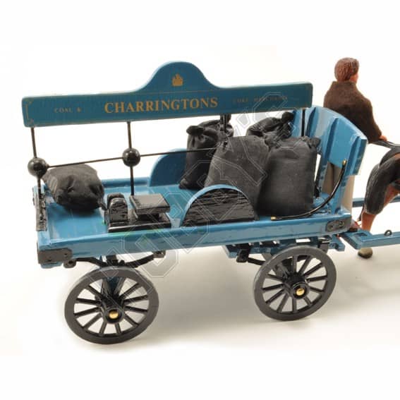 Horse-drawn coal delivery cart in model form from Hobby's UK - the railway companies also owned delivery carts